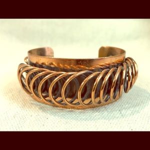 SIGNED Renoir Shadows Copper Cuff Bracelet 1950’s